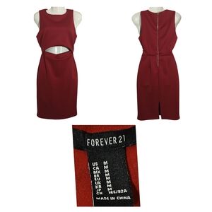 Forever 21 Red Cutout Dress